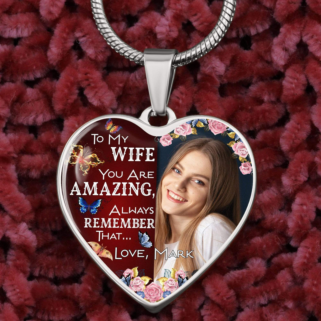 Entwine Ctom Heart Necklace - Gold