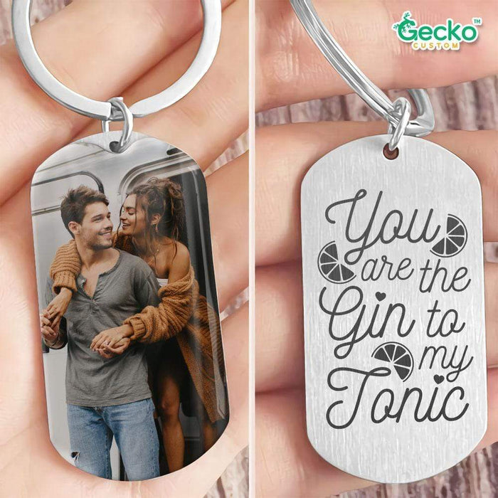 GeckoCustom You Are My Gin To My Tonic Valentine Metal Keychain HN590 No Gift box / 1.77" x 1.06"