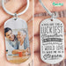 GeckoCustom You Are the Luckiest Step Mother Family Metal Keychain HN590 No Gift box / 1.77" x 1.06"