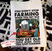 GeckoCustom You Get Old When You Stop Farming Farmer Shirt, Upload Photo Shirt HN590 Premium Tee (Favorite) / P Light Blue / S