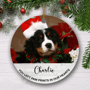 GeckoCustom You Left Pawprints In Our Hearts, Custom Dog Photo, Personalized Gift For Dog Lovers, Memorial Gift SG02 Pack 5 - 35% OFF / 2.75" tall - 0.125" thick