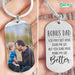 GeckoCustom You May Not Have Given Me Life Step Father Metal Keychain HN590 No Gift box / 1.77" x 1.06"