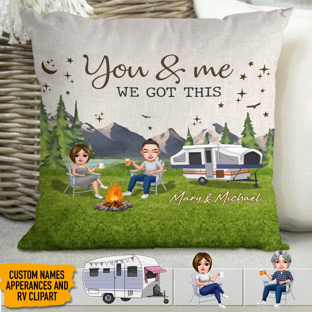 GeckoCustom You & Me Family - Couple Gift Camping Pillow K228 HN590