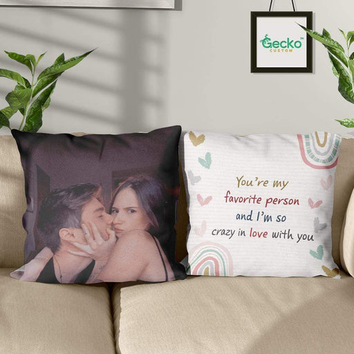 GeckoCustom You're My Favorite Person Couple Throw Pillow, Valentine Gift HN590 14x14 in / Pack 1