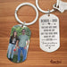 GeckoCustom You Sure Have Made My Life Better Bonus Dad Family Metal Keychain HN590 With Gift Box (Favorite) / 1.77" x 1.06"