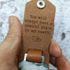 GeckoCustom You Will Always Have A Special Place In My Heart Family Vintage Leather Photo Keychain