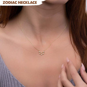 GeckoCustom Zodiac Necklace, Gold Zodiac Necklace, Astrology Sign Necklace HN590